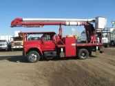 1999 FORD F800 BUCKET TRUCK OR BOOM TRUCK w/ AERIAL LIFT OF CONNECTICUT BOOM